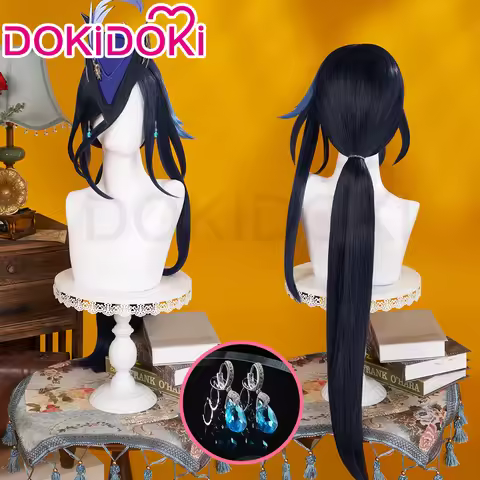 IN STOCK Clorinde Neuvillette Wig Game Genshin Impact Cosplay DokiDoki Women Blue Long Hair Clorinde