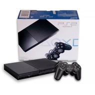 PS2 Slim PlayStation 2 Original Set (Free 10 Games32MB Memory Card 2 Controllers)ORIGINAL GOLD/SILVE