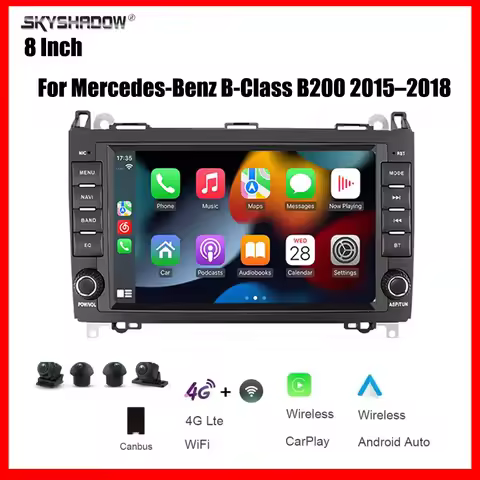 8" CarPlay Android 8 Core 12G+256G multimedia player Bluetooth GPS Navigation car radio For Mercedes