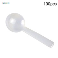 [mulstore] 100pcs 1g White Plastic Measuring Spoon Gram Scoop Food Baking Medicine Powder