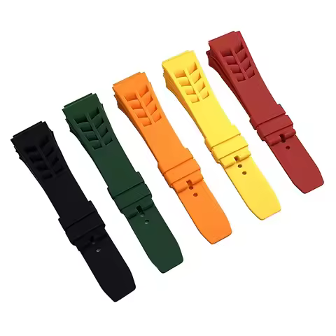 For Richard Mille High Quality Silicone Watchband With Protruding Interface 21mm Wide 25mm Raw Ear W