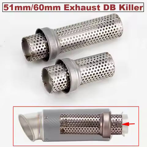 50.8mm 60mm Universal Motorcycle Exhaust DB Killer Muffler Baffle Escape Sound Reducer for Yoshimura