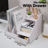 File Holder Document Tray Office Desk Storage Stationery Box Rak Kertas Desktop Paper Organizer Rack