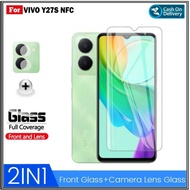 2IN1 Tempered Glass PACKAGE Vivo Y27s V29e Y17S Y27 4G Y75 5G Y21, Y21S, Y33S 2021 Y36 4G/5G Anti-Sc