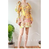 ALEMAIS Genuine Australia Daigou 2023 Spring Summer Rainbow Stitching Pattern Palace Short Dress