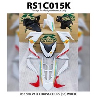 Cross Over • Chupa Chups White Cover Set Honda RS150 V1 Vario 150 RS-X ADV150 CoverSet 100% Plug And Play PNP Rapido
