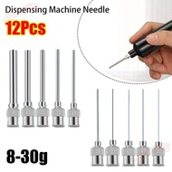 ZHAOX 12Pcs Dispensing Machine Needle, Stainless Steel Blunt Tip Industrial Glue Injection Needle,  