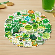 Lucky 4-Leaf Clover Stickers 50pcs, Waterproof Cute Decals for Laptops, Phones & School