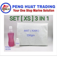 Fiberglass Resin SET ( XS ) 3 IN 1 ( Gam Fiber Untuk Boat )
