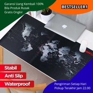 World Map Motif Gaming Mouse Pad Desk Mat Anti-Slip Waterproof Strong Stitching For Work Desk Gamer 