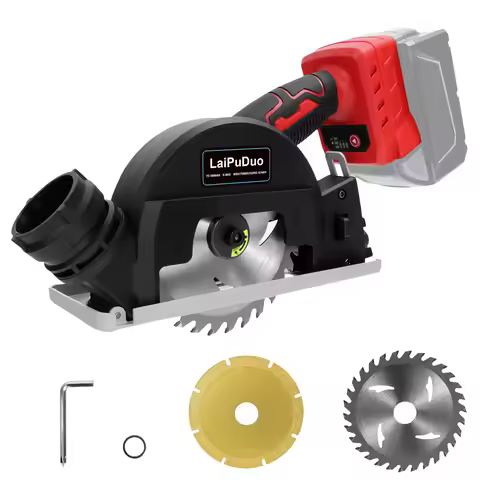 Brushless Circular Saw 12000RPM 3 Speed Cordless Cut-Off Tool Metal Wood Tile Cutting Electric Saw f