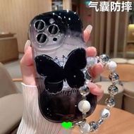 Iphone case iPhone15 Phone case iPhone14promax Soft 8plus/12mini/13/11/xr/6s Black Butterfly