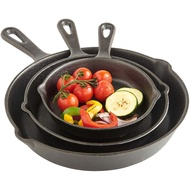 VONSHEF Cast Iron 3 Piece Skillet Pan Set