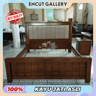 Dipan Minimalis Tempat Tidur Dipan Headboard Sandaran Ukuran 160x200 Cm Divan Kayu Jati