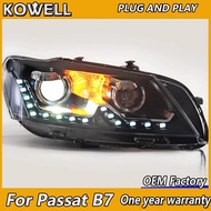KOWELL Car Styling for VW Passat B7 Head Lamp 2011-2015 Passat B7 Headlight Bi Xenon High Low Beam D