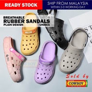 (Plain) Breathable Rubber Sandals Unisex / Crock Shoes Summer Beach Shoes Casual / Mules Crock / Kas