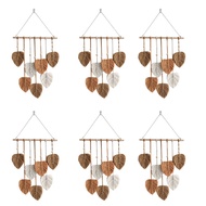6X Leaf Macrame Wall Hanging Boho Room Home Decor Woven Aesthetic Wall Tapestry Home Room Wedding De