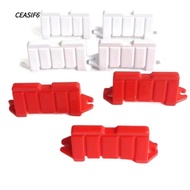 CEASIF6 50pcs Road Barriers, Plastic Mini Obstacle Track Highway Splicing Road Block,  RC Toy Access