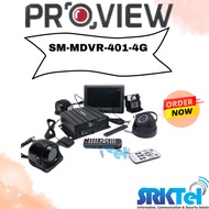 Proview SM-MDVR-401-4G Paket CCTV Mobil 4 Kamera Mobile CCTV 4CH Kit