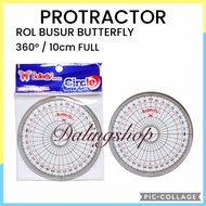 Dalingshop 360 degree 10cm Full Protractor, 360 10cm Protractor, 360 degree Protractor, price per pi