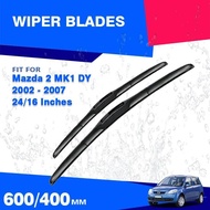 Front Wiper Blades Set For Mazda 2 MK1 DY 2002 2003 2004 2005 2006 2007 Mazda2 Demio Accessories Win