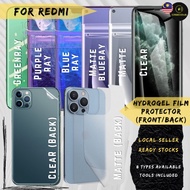 Xiaomi Redmi 8A 8A Dual 8A Pro Clear Matte Blueray Matte Blueray Greenray Purpleray Front Back Hydro