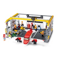 Sluban Aircraft Hangar Passenger Plane M38-B0372 Building Blocks Toy