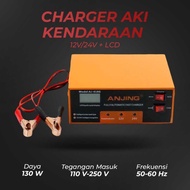 Charger Aki 12V/24V 400AH Cas Aki otomatis smart battrey mobil motor - YQ. 400aH