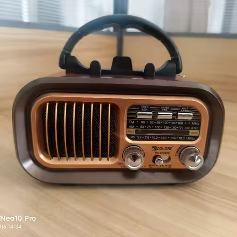 Retro Solar Radio BT628S， AM/FM/SW 3 Band Radio with Bluetooth， TF Card Play， Portable Camping Emerg