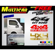 Multicab 4x4 marking Sticker Decals Set cut-out vinyl