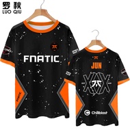 Đồng phục đội FNC MSI League S 142024 Thi Đấu Nhanh Khô Áo Thun Ice Silk Nam Nữ Tay Lửng Chơi Game