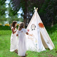 Indoor Tiny Homes Princess Castle 100 Cotton Canvas Children Teepee Play Tent For Kids