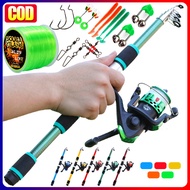 Sougayilang COD 1 Set Joran Pancing Lengkap 180cm Joran Pancing Komplit Berkualitas 800 Reel SP Reel