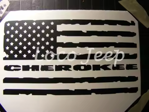 For Jeep Cherokee Flag Decal XJ Sticker