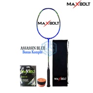 Raket Badminton Maxbolt Assasin Blue Raket Maxbolt Assassin Bonus Komplit