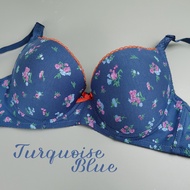 Plus Size Bra Size#40-46 C/D Wired Cotton Bra Floral Print BRA DEMI Full Cup Bra Women Lingeri Ladie