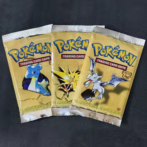 Pokemon Fossil Booster Pack Lapras Aerodactyl Zapdos 1Bag/11 Random PKM Proxy Cards Classic Board Ga