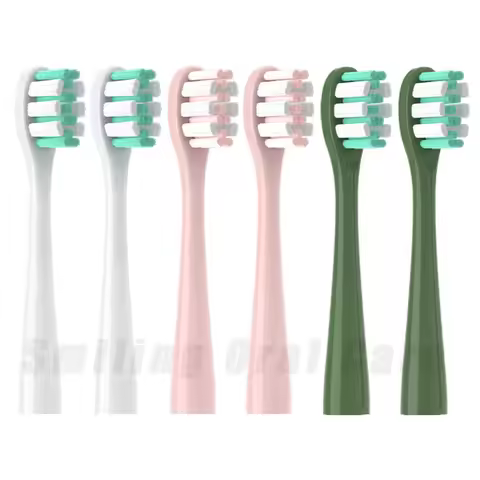 Replacement Electric Toothbrush Head For ShowSee D1/D2/D3 Soft Bristles Cleaning Vacuum With Dust Co