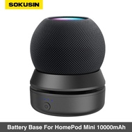 【Stylish】 Portable Base Mount For Homepod Mini 10000mah Power Dock Table Stand Holder Power Bank Smart Speaker Accessories Black