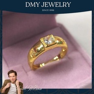 DMY Jewelry Gold 916 Original Malaysia/Cincin Lelaki Batu Original/Diamond Couple Ring/Cincin Couple