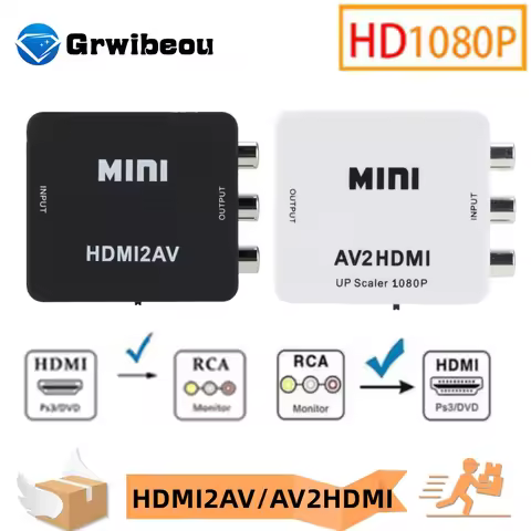 HD 1080P RCA AV To HDMI-compatible Composite Adapter Converter AV2HDMI Audio Video Cable HDMI TO AV 