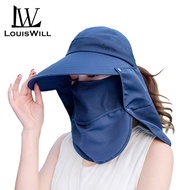 LouisWill หมวกกันแดดสำหรับผู้หญิงหมวกหน้ากากป้องกันหน้าและคอหมวกชายหาดกันแดดกันแดดกันแดดกันแดด ° หมวกกันแดดฤดูร้อน