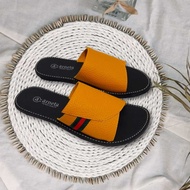 Sandal Wanita Kulit Papirut / Sandal Teplek Wanita Sol Karet / Sandal Selop Wanita
