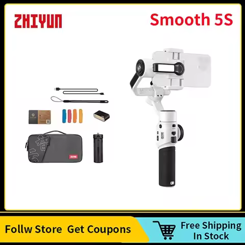 ZHIYUN Smooth 5S 3-Axis Handheld Smartphone Gimbals Stabilizer For iPhone 15 14 Pro /Xiaomi /VS DJI 