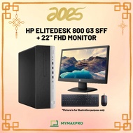 【CNY SALES】PC SET - i3/i5/i7 7th GEN PC HP ELITEDESK 800 G3 SFF + 22" FHD MONITOR (Home Use PC, Stud