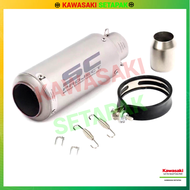 SC PROJECT EXHAUST FOR UNIVERSAL 51MM LINK PIPE (BLACK/SILVER)