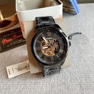 👑นาฬิกาข้อมือ ของแท้ BQ2092 Fossil Flynn Automatic Black Stainless Steel