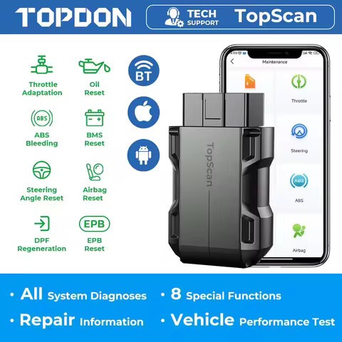 TOPDON TopScan Lite Scanner Smart Diagnostic Tool DTC Repair Guide Bluetooth OBD2 Code Reader Full S