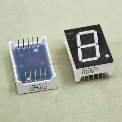 100pcs 10 Pins 8011BY 8011AY 0.8 Inch 1 Bit Digit 7 Segment Yellow LED Display Share Common Anode Ca