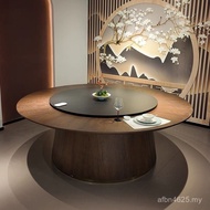 New Dining Table Chinese Style 20 People Restaurant Round Table Hotel 15 People with Electric Turnta
